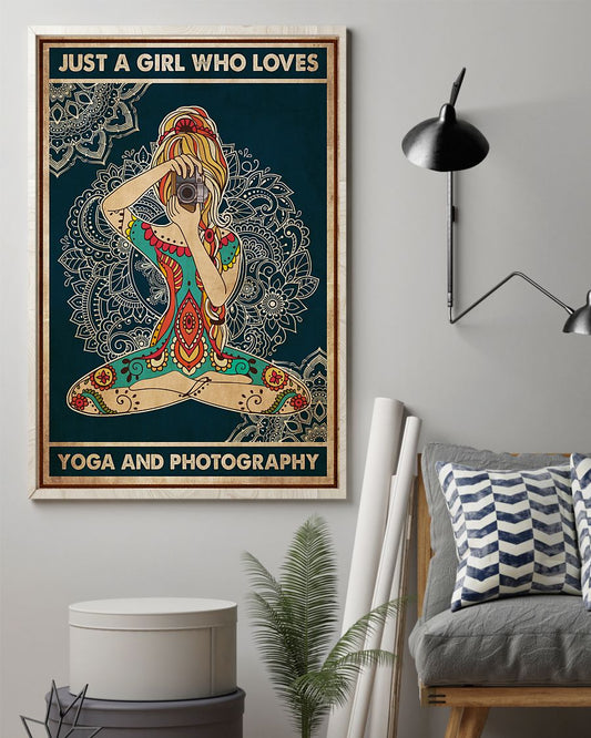 Yoga Life Peace Just A Girl Who Loves Yoga And Photography - Vertical Poster - 5to9style
