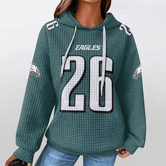 Autographed Unisex Philadelphia S.B 26 Waffle Hoodie