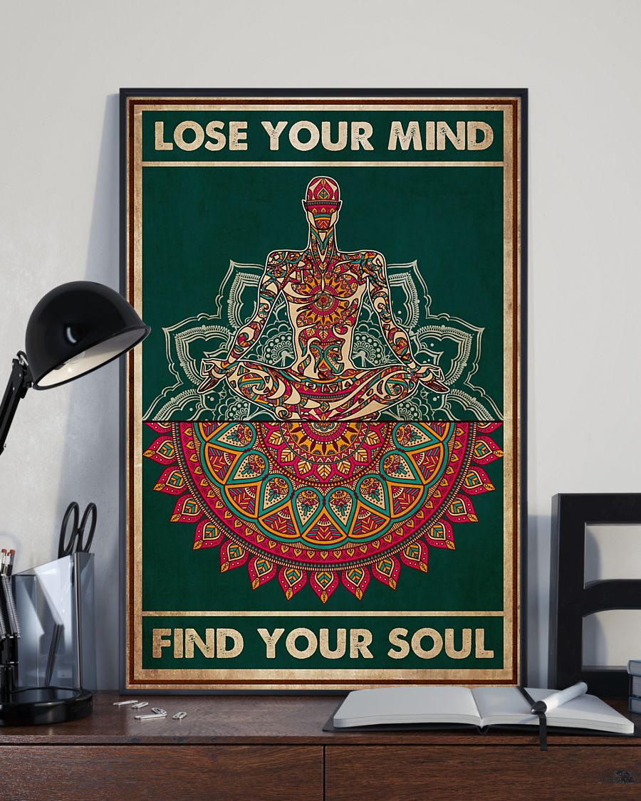 Yoga Lose Your Mind Find Your Soul - Vertical Poster - 5to9style