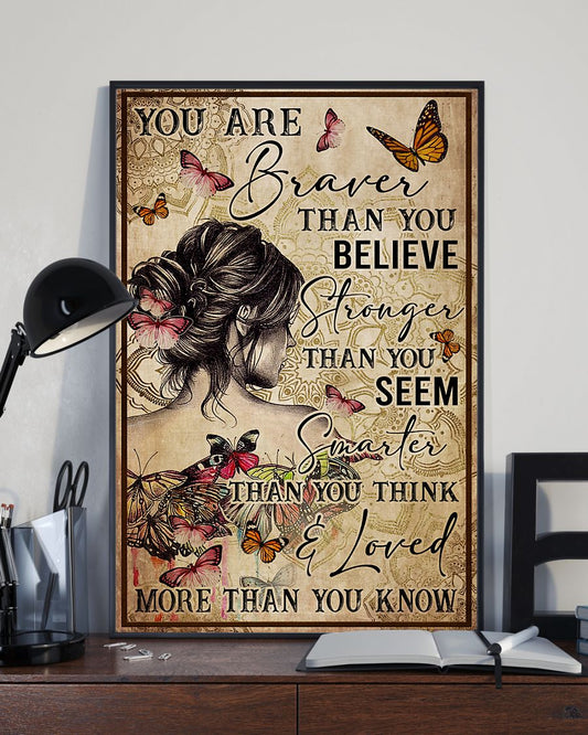 Yoga You Are Braver Than You Believe - Vertical Poster - 5to9style