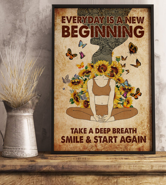 Yoga Love Sunflowers Amazing - Vertical Poster - Owl Ohh