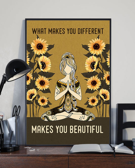 Yoga Life Peace What Makes You Different - Vertical Poster - 5to9style