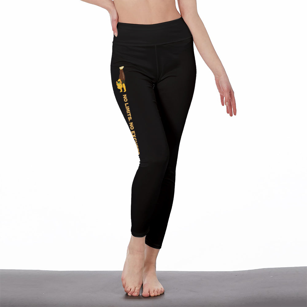 No Limits. No Excuses Chill Llama Yoga Pants All-Over Print Women's High Waist Leggings | 5To9Style