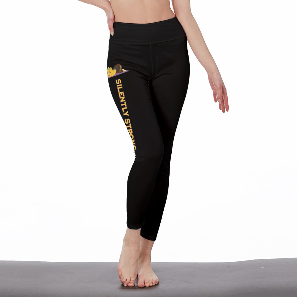 Silently Strong Chill Llama Yoga Pants All-Over Print Women's High Waist Leggings | 5To9Style