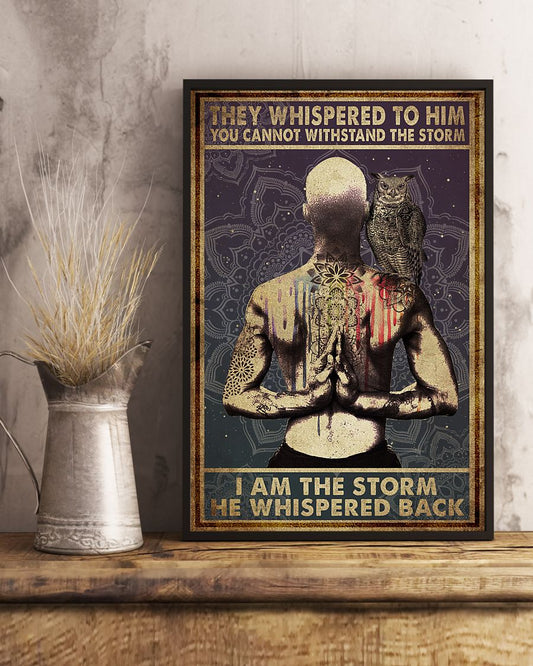 Yoga I Am The Storm - Vertical Poster - Owl Ohh