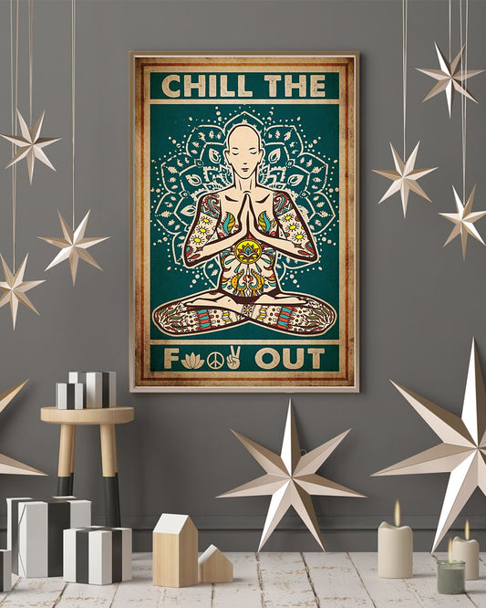 Yoga Life Peace Chill The Yoga - Vertical Poster - Owl Ohh
