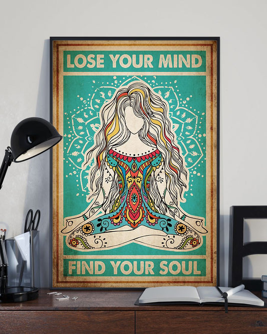 Yoga Life Peace Lose Your Mind Find Your Soul - Vertical Poster - 5to9style