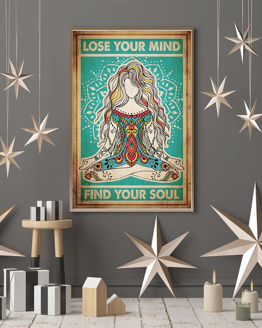 Yoga Life Peace Lose Your Mind Find Your Soul - Vertical Poster - 5to9style