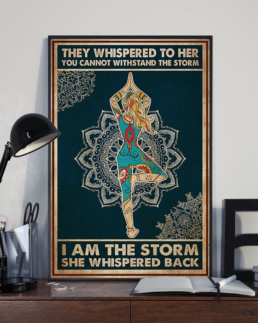 Yoga Life Peace I Am The Storm - Vertical Poster - Owl Ohh