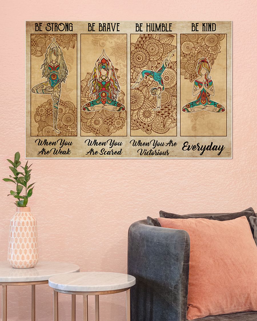 Yoga Love Peace With Classic Style - Horizontal Poster - 5to9style