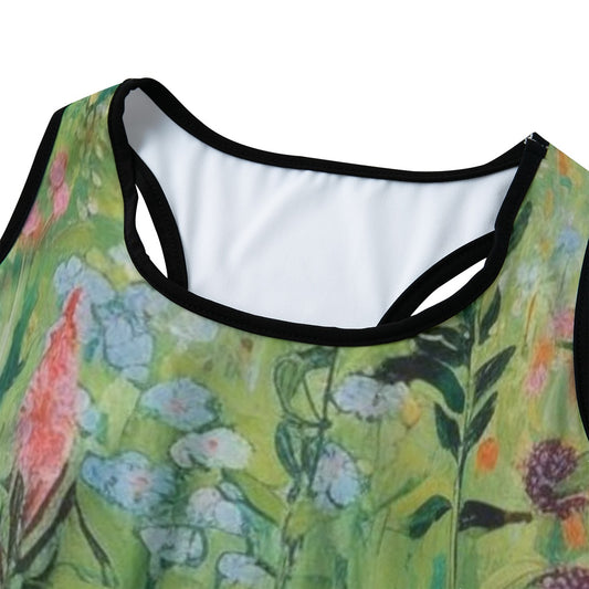 Flower Spring Meadow Wildflower Bloom Yoga Women's Sports Bra