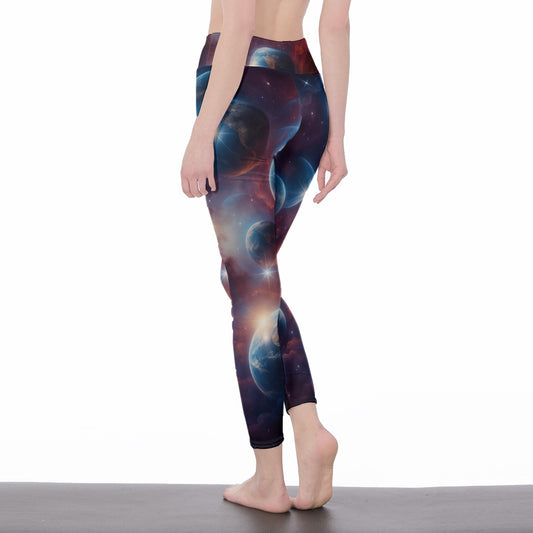 Cosmic Nebula Style Mystic Balance Glow Yoga High Waist Leggings | 5To9Style