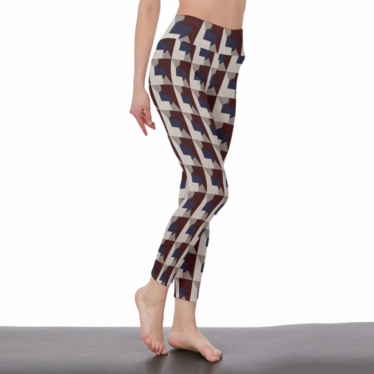 Yoga Pants Art Abstract Geometric Pattern Design Yoga High Waist Leggings | 5To9Style