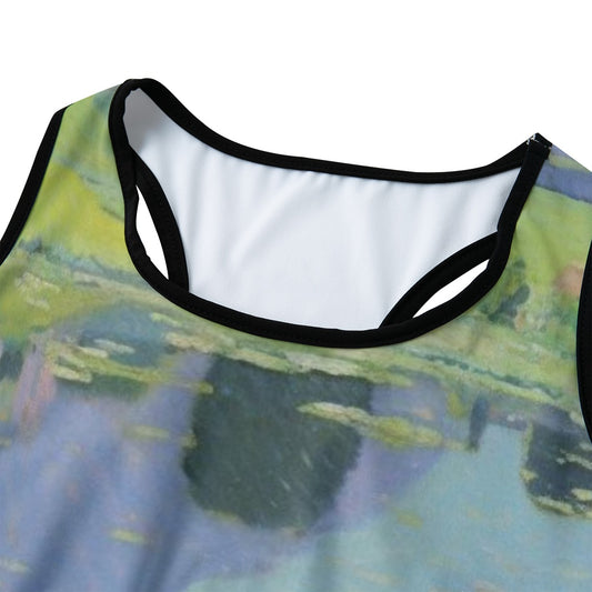 Flower Pastel Lakeview Golden Flower Serenity Yoga Women's Sports Bra