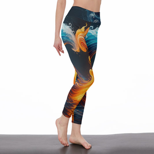 Fire & Water Duality Infinite Spirit Vision Yoga High Waist Leggings | 5To9Style
