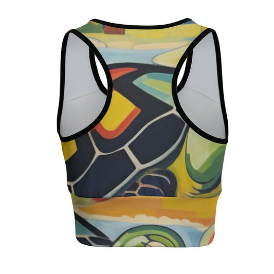 Turtle Colorful Sea Ocean Harmony Yoga Women's Sports Bra