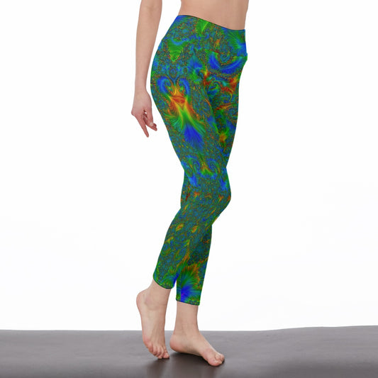 Psychedelic Fractals Infinite Spirit Vision Yoga High Waist Leggings | 5To9Style