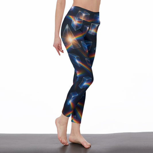 Prism Light Beams Harmony Energy Flow Yoga High Waist Leggings | 5To9Style