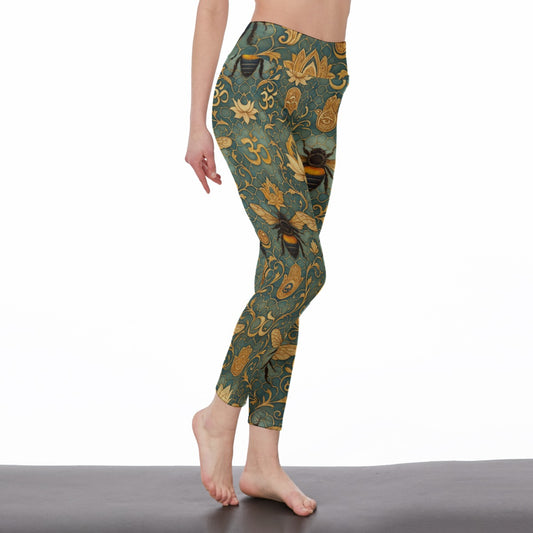 Honeycomb – Honey Bees Mystic Balance Glow Yoga High Waist Leggings | 5To9Style