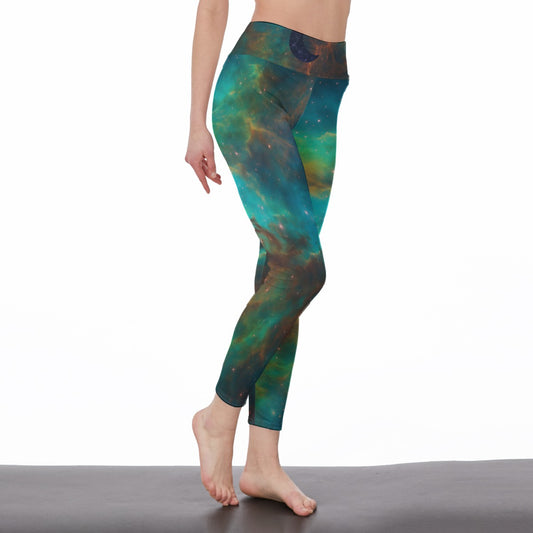 Cosmic Nebula Style Infinite Spirit Vision Yoga High Waist Leggings | 5To9Style