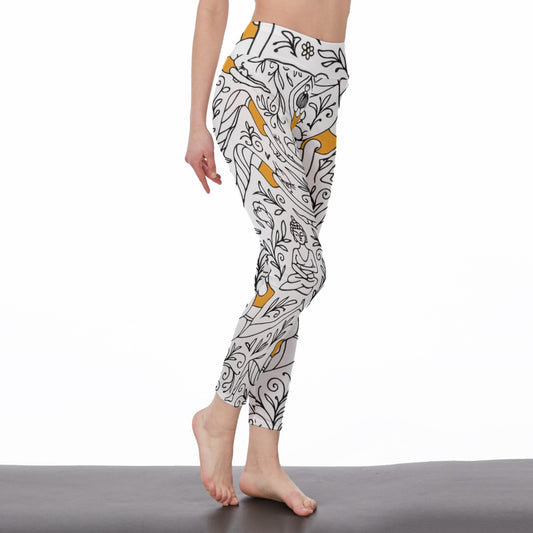 Asana (Pose Silhouettes) Mindful Spirit Glow Yoga High Waist Leggings | 5To9Style