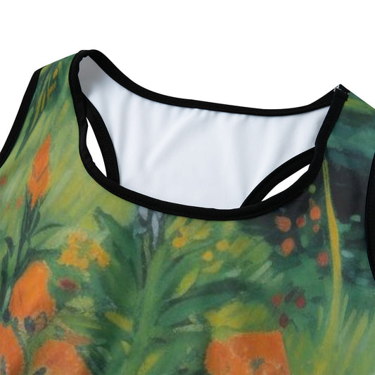 Flower Whispering Petals Morning Yoga Women's Sports Bra