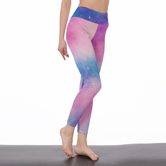 Neon Fractals Serenity Strength Aura Yoga High Waist Leggings | 5To9Style