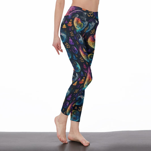 Yin Yang Variations Serenity Strength Aura Yoga High Waist Leggings | 5To9Style