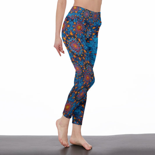 Tie Dye Pattern Serenity Strength Aura Yoga High Waist Leggings | 5To9Style