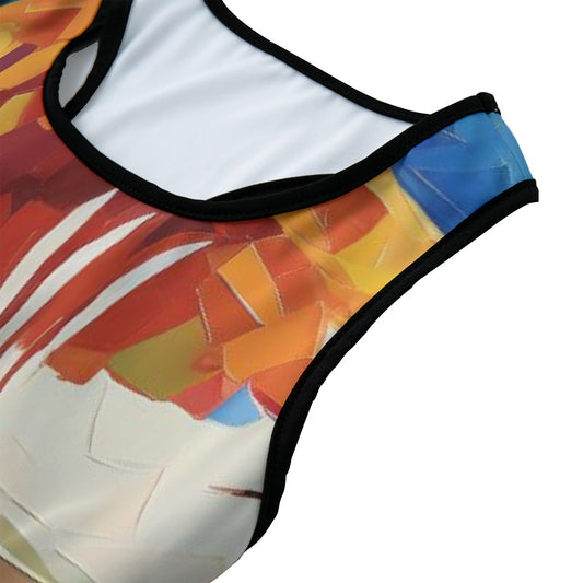 Shark Playful Attack Sea Breeze Yoga Women's Sports Bra