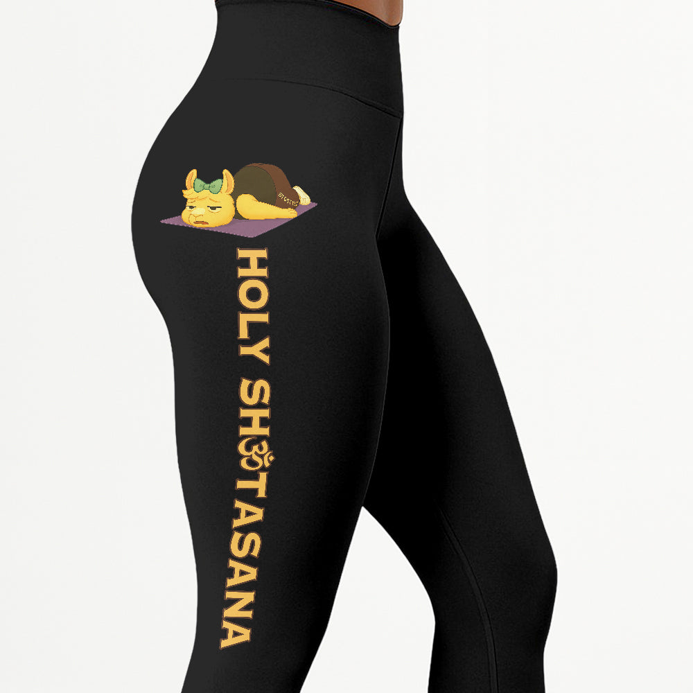 Holy Shtasana Chill Llama Yoga Pants All-Over Print Women's High Waist Leggings | 5To9Style