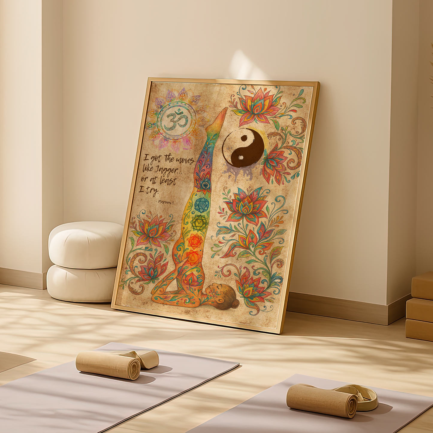 Yoga I Got The Moves Like Jagger...Or At Least I Try No Frame Poster | 5To9Style