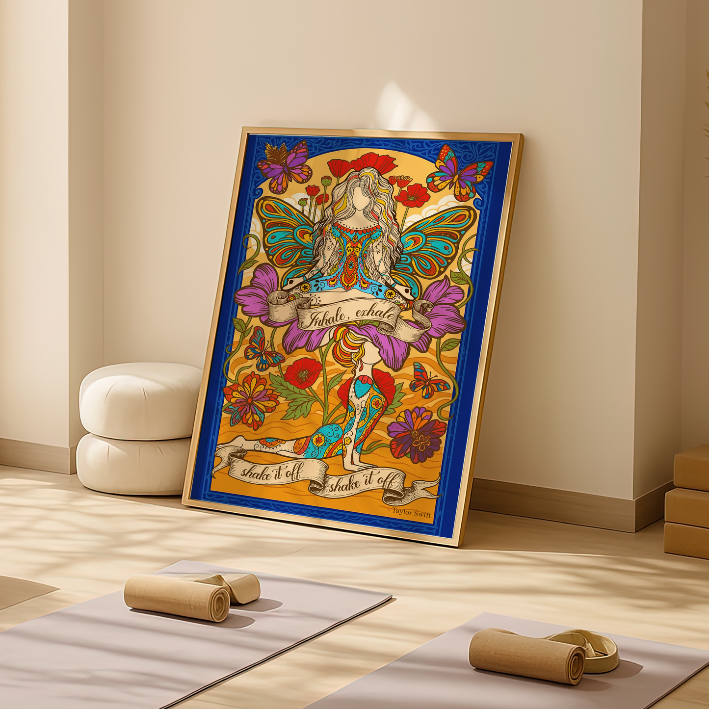 Yoga Inhale, Exhale, Shake It Off, Shake It Off. No Frame Poster | 5To9Style