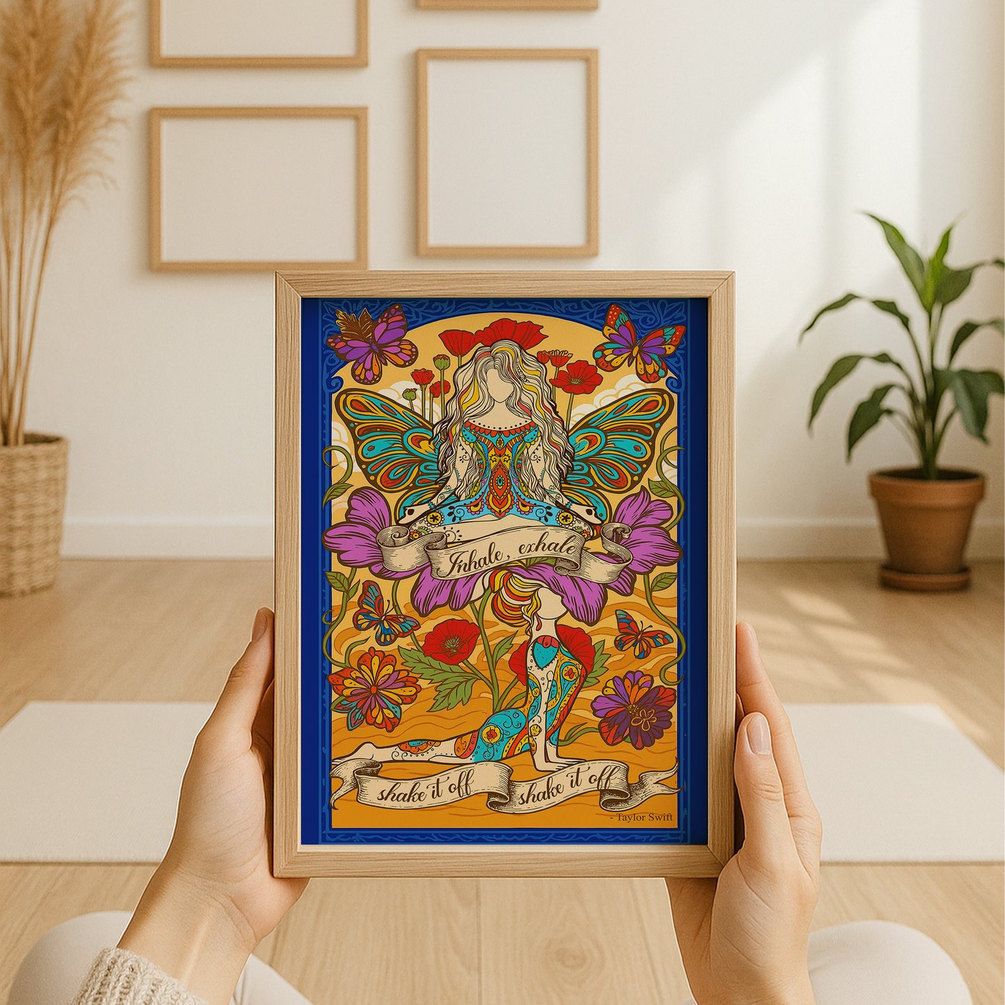 Yoga Inhale, Exhale, Shake It Off, Shake It Off. No Frame Poster | 5To9Style
