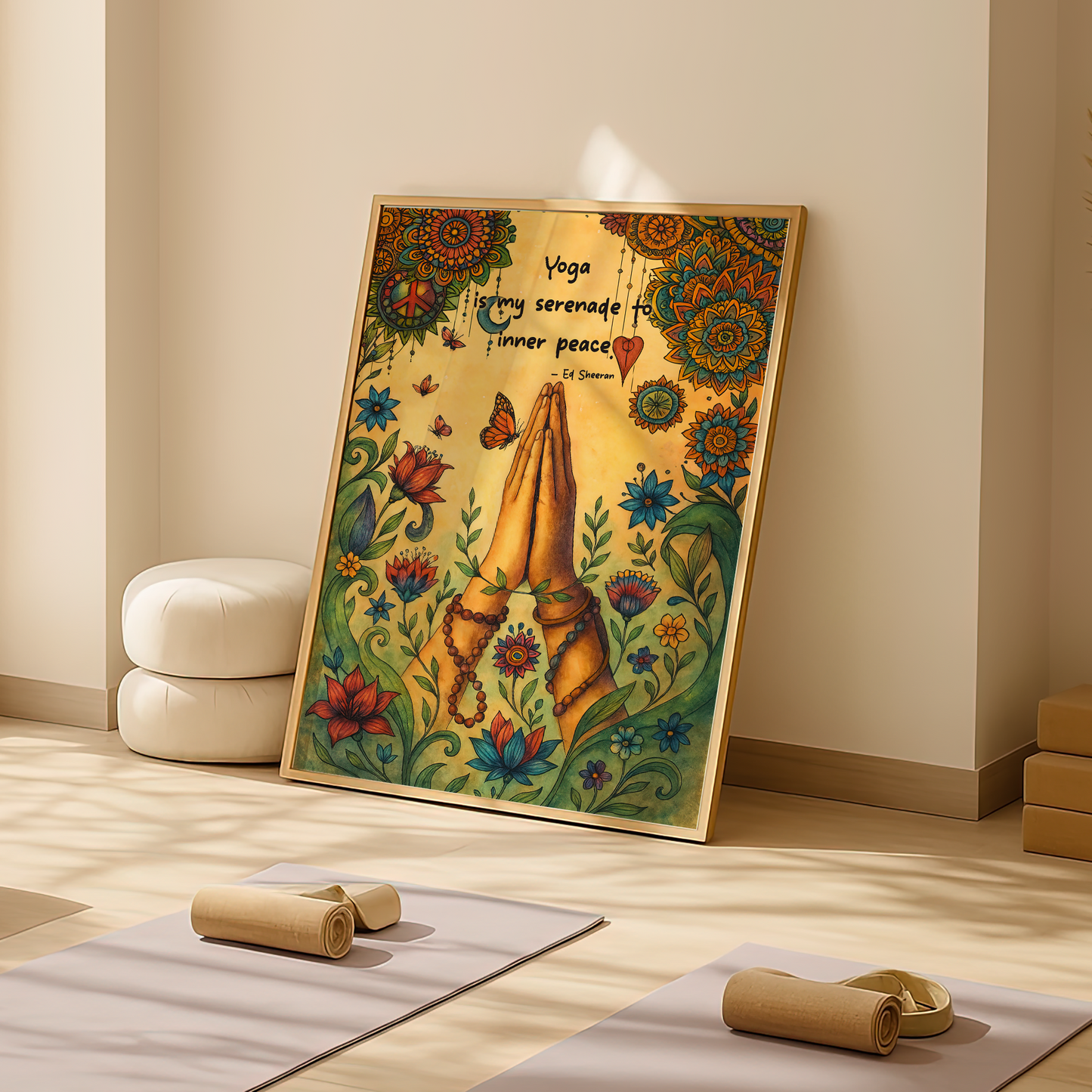 Yoga Poster Let the Sun Shine, Let the Sun Shine No Frame Poster | 5To9Style