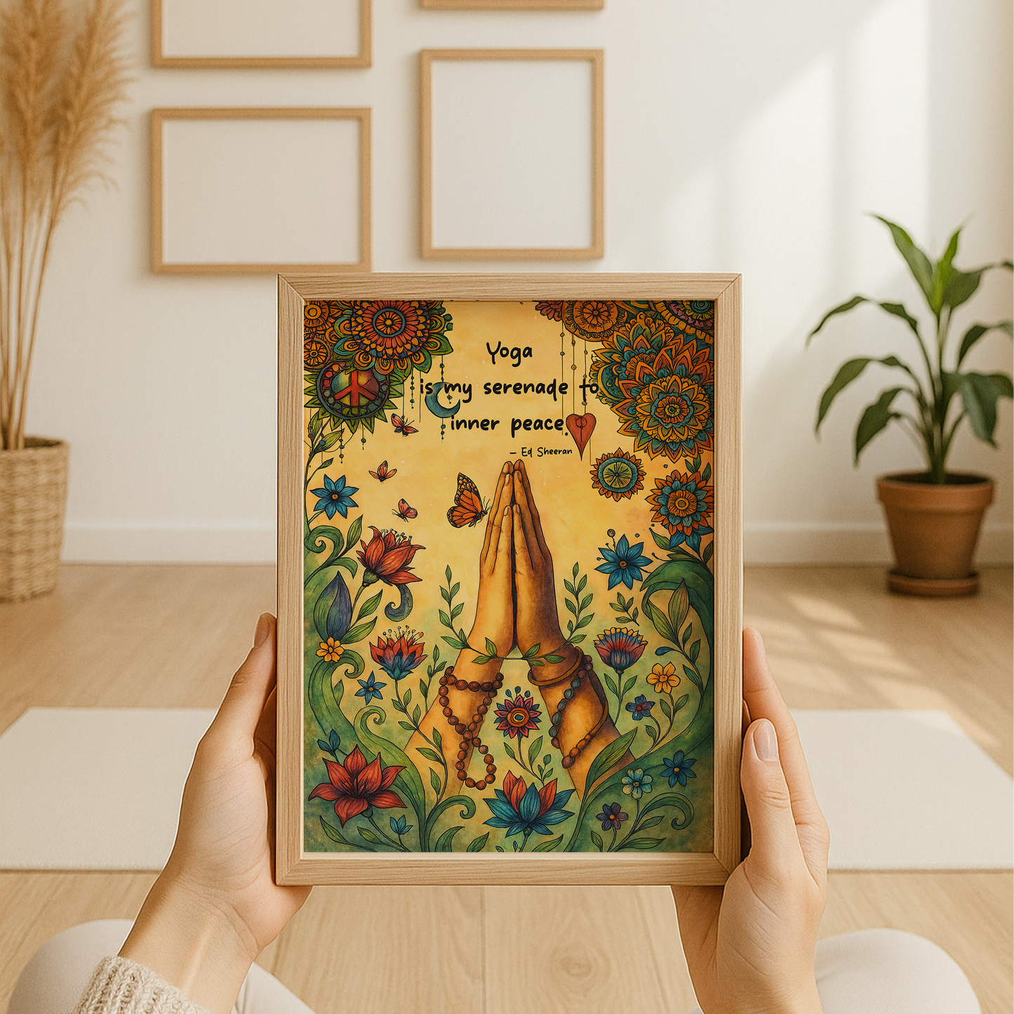 Yoga Poster Let the Sun Shine, Let the Sun Shine No Frame Poster | 5To9Style
