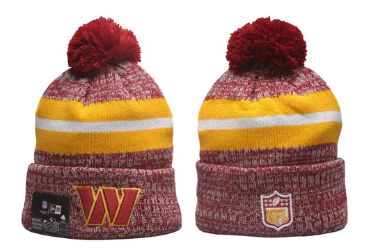 Football Classic Knit Beanie with Pom – One Size Fits All