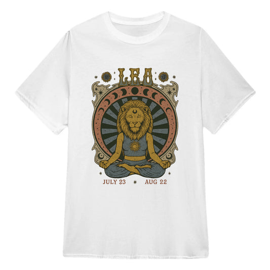 Leo Zodiac Meditation Moon Phase Yoga Classic Unisex T-Shirt | 5To9Style