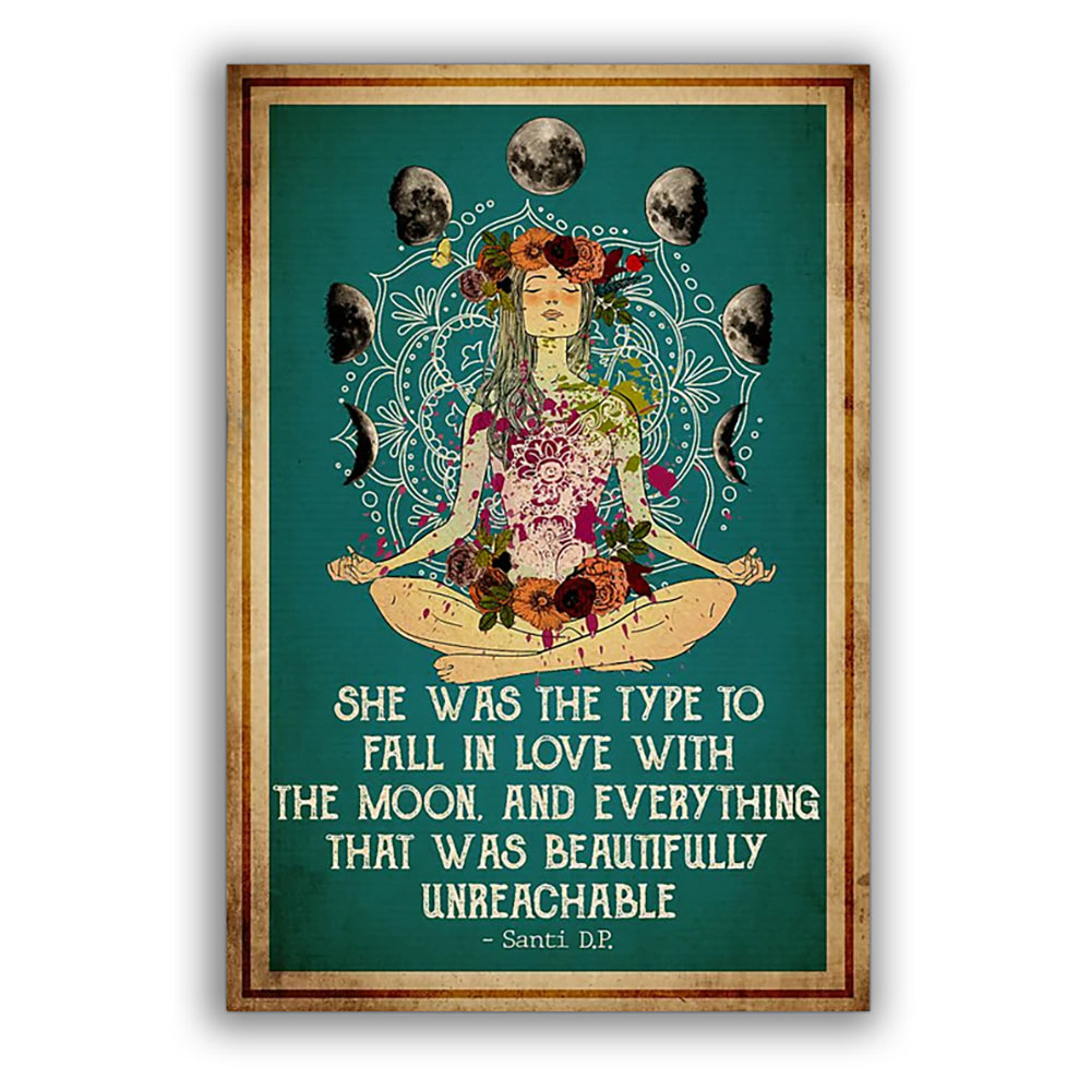 Yoga Life Peace Fall In Love - Vertical Poster - 5to9style
