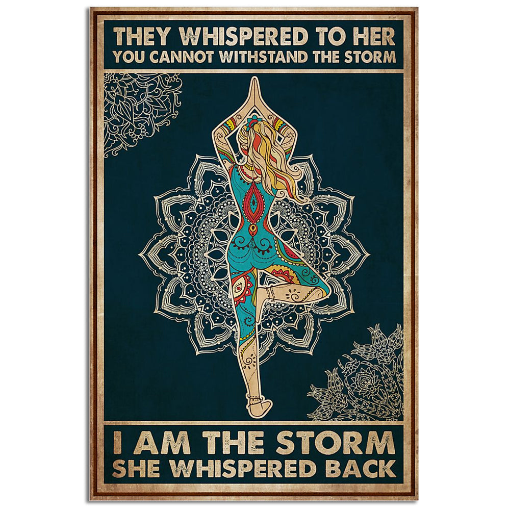 Yoga Life Peace I Am The Storm - Vertical Poster - 5to9style