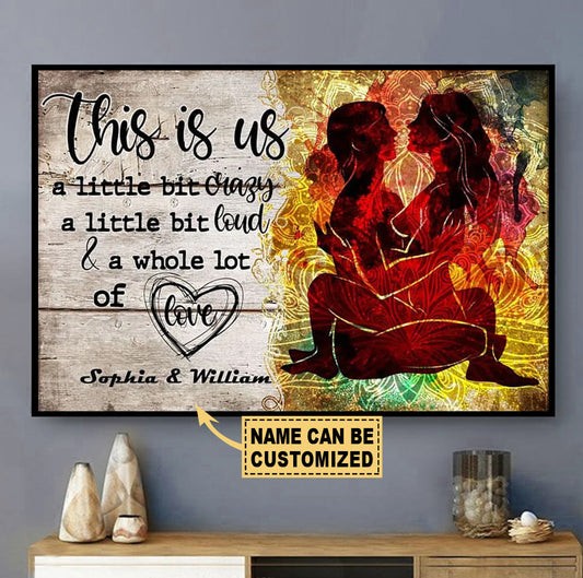 Yoga Love Peace This Is Us Love Personalized - Horizontal Poster - 5to9style
