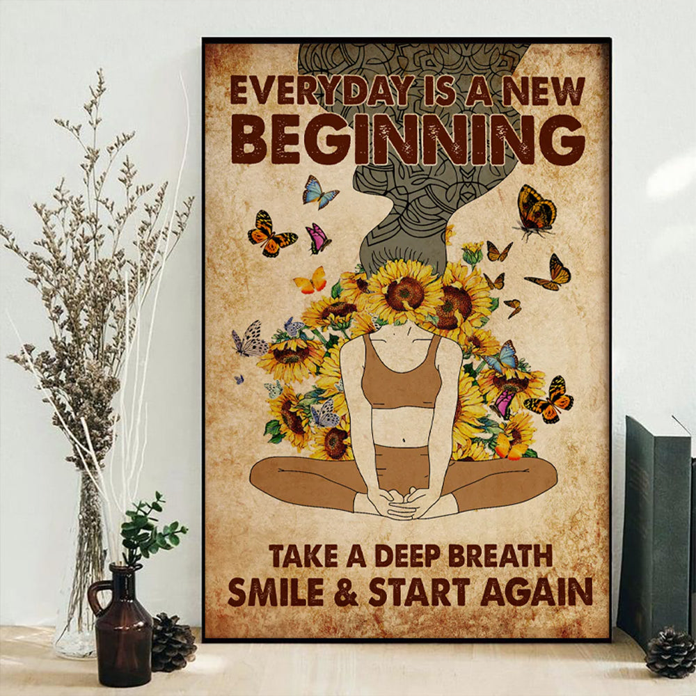 Yoga Love Sunflowers Amazing - Vertical Poster - Owl Ohh