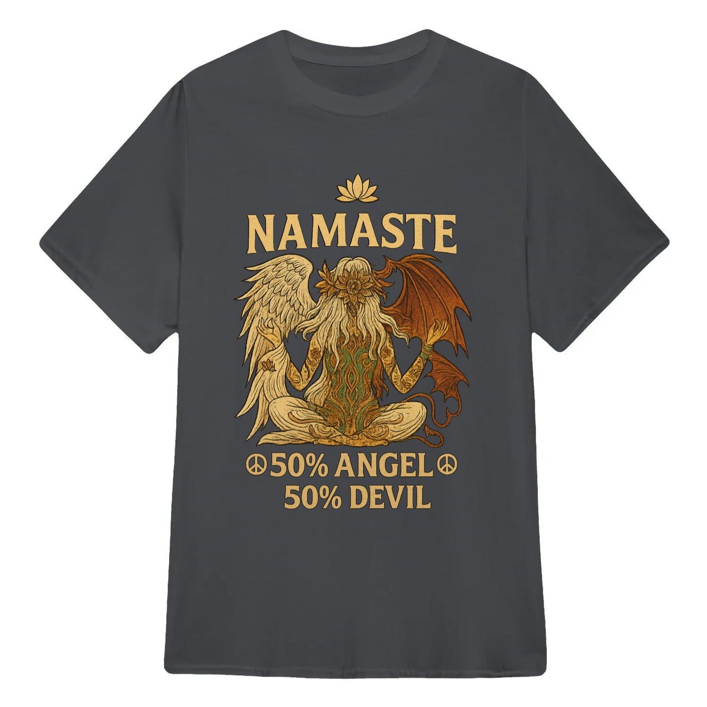 Yoga T-shirt Namaste 50% Angel 50% Devil Yoga Classic Unisex T-Shirt | 5To9Style