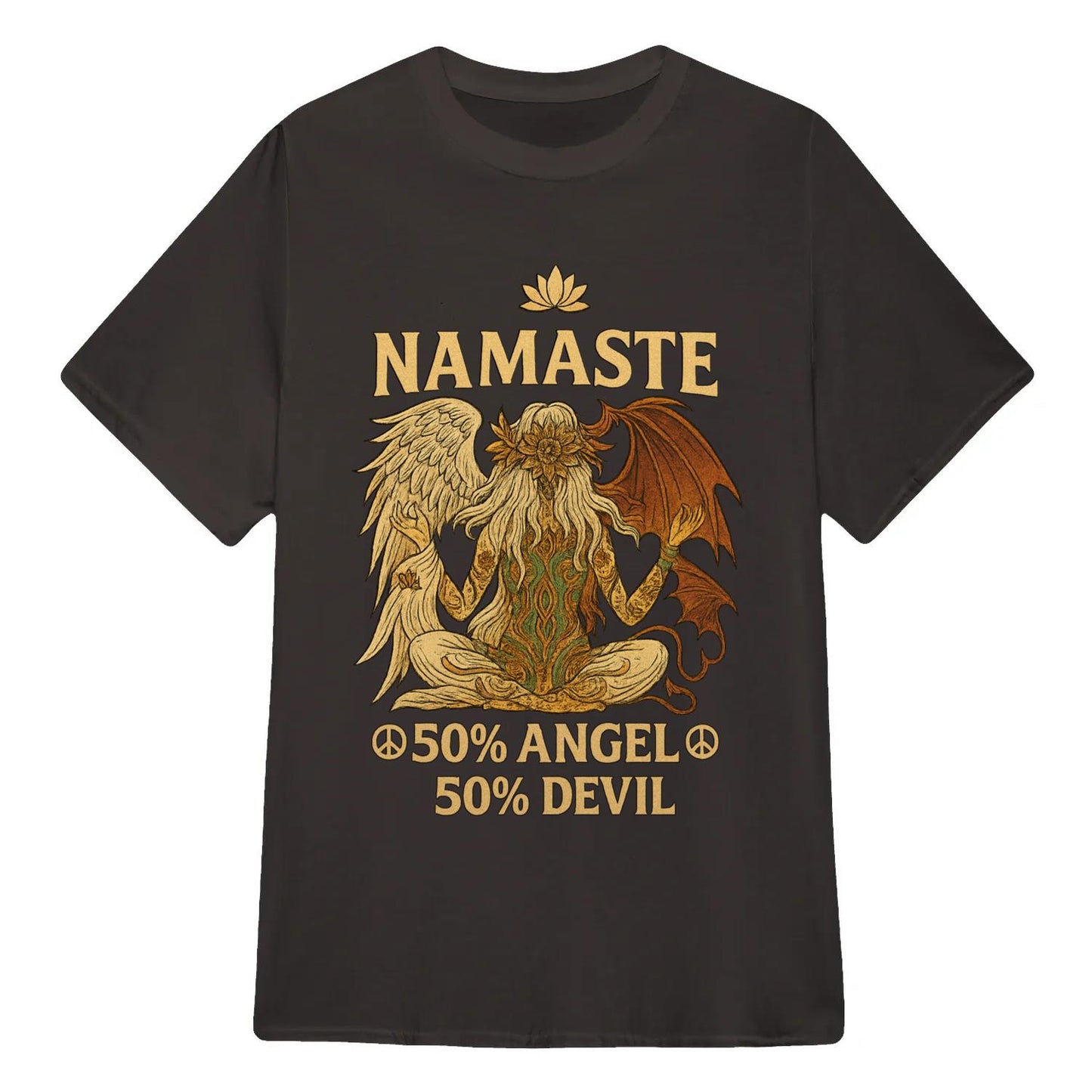 Yoga T-shirt Namaste 50% Angel 50% Devil Yoga Classic Unisex T-Shirt | 5To9Style