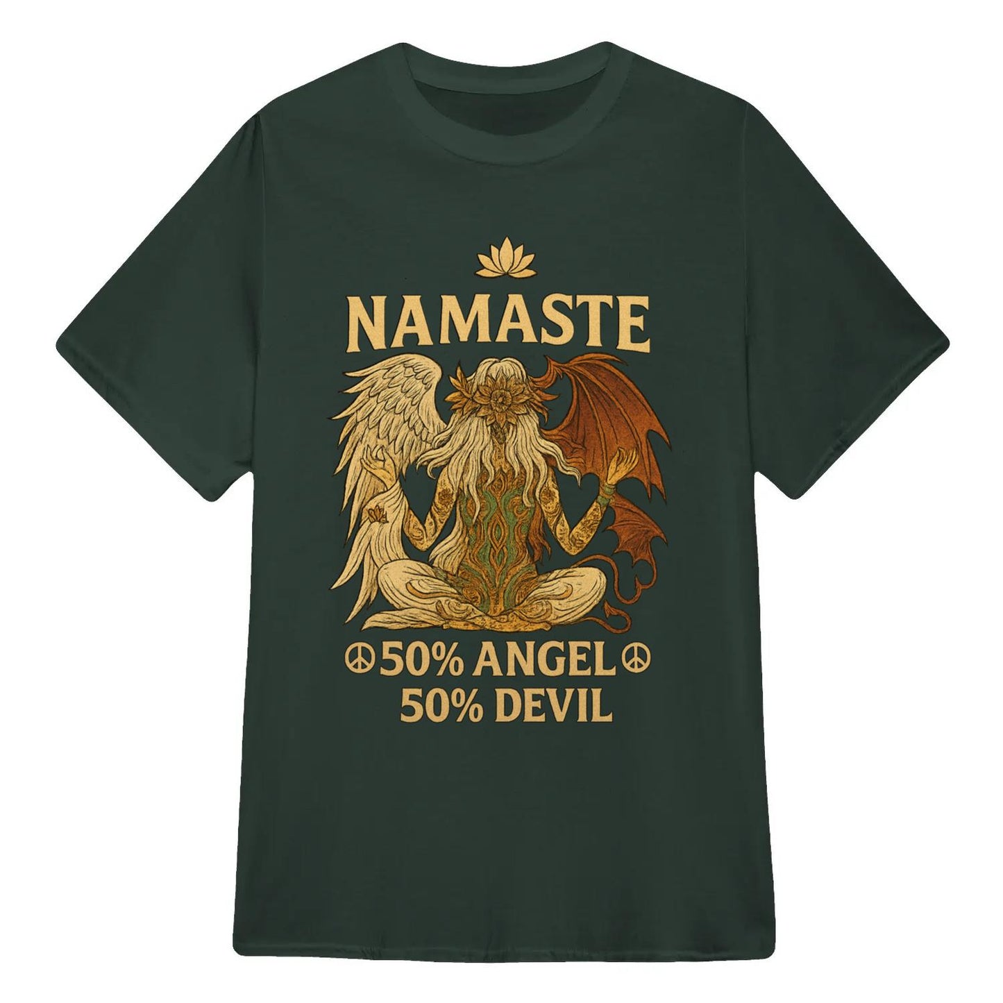 Yoga T-shirt Namaste 50% Angel 50% Devil Yoga Classic Unisex T-Shirt | 5To9Style