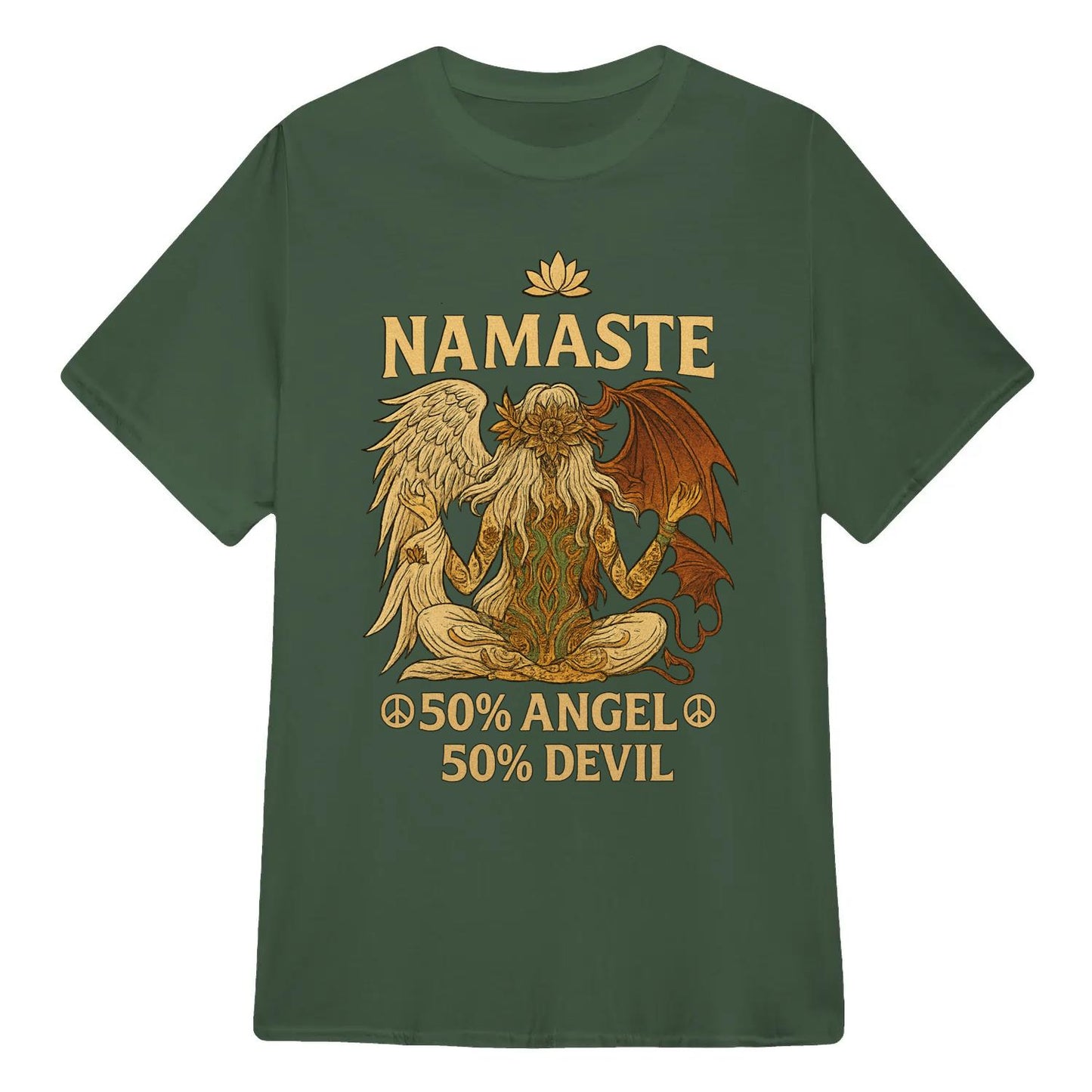 Yoga T-shirt Namaste 50% Angel 50% Devil Yoga Classic Unisex T-Shirt | 5To9Style