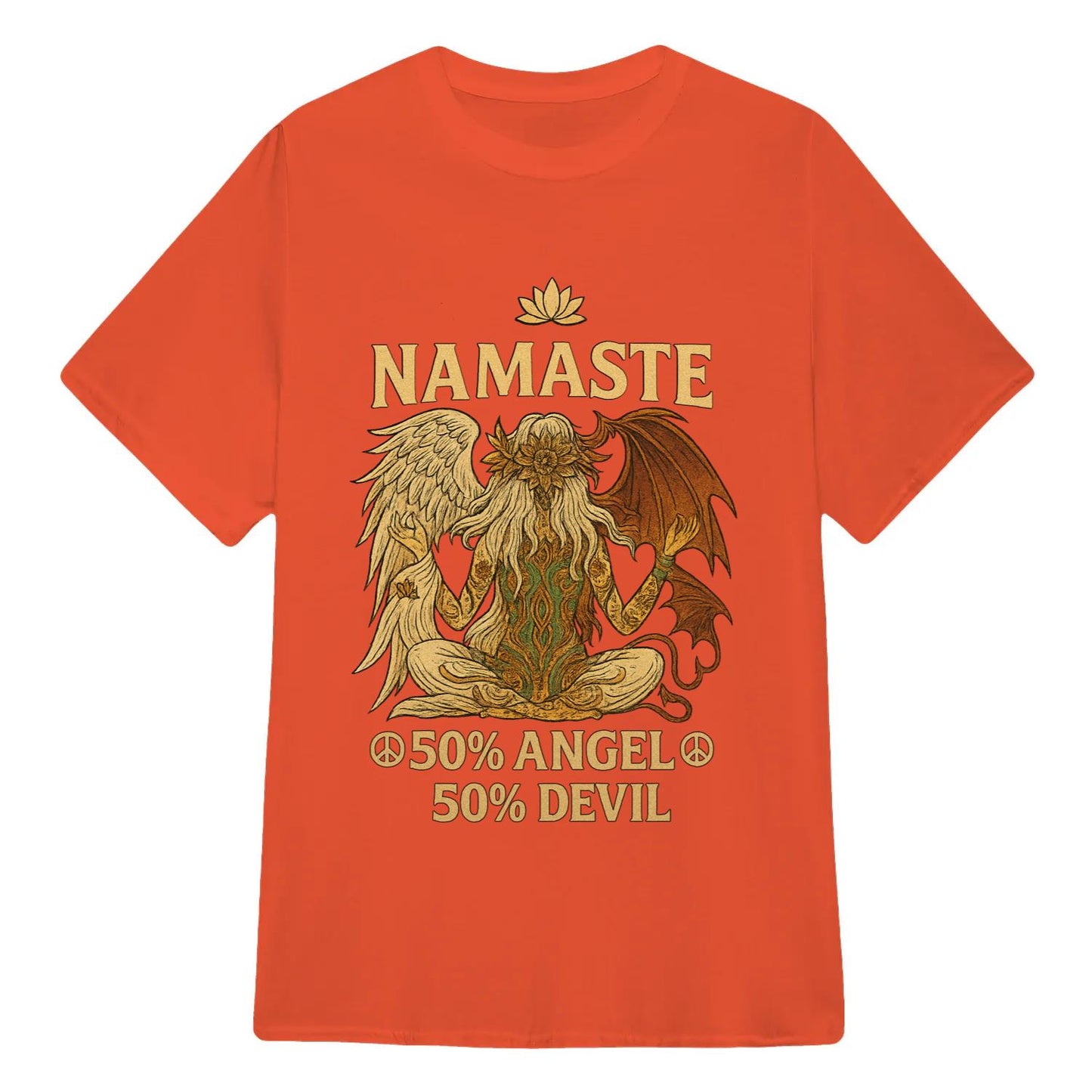 Yoga T-shirt Namaste 50% Angel 50% Devil Yoga Classic Unisex T-Shirt | 5To9Style