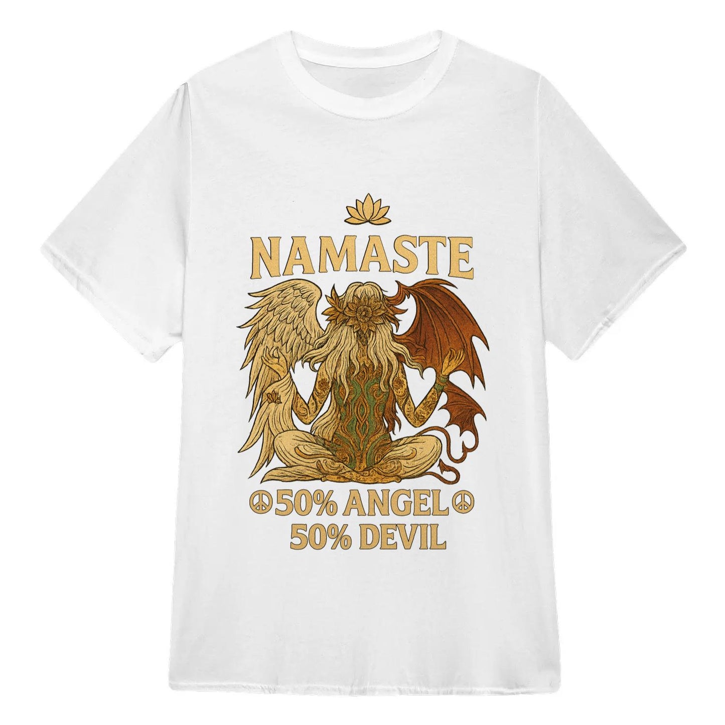 Yoga T-shirt Namaste 50% Angel 50% Devil Yoga Classic Unisex T-Shirt | 5To9Style