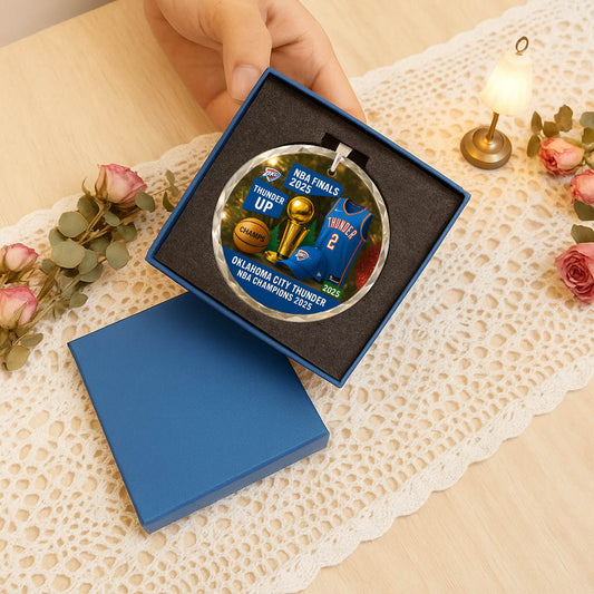 Basketball Glass Ornament With Gift Box Christmas All Teams - Glass Ornament