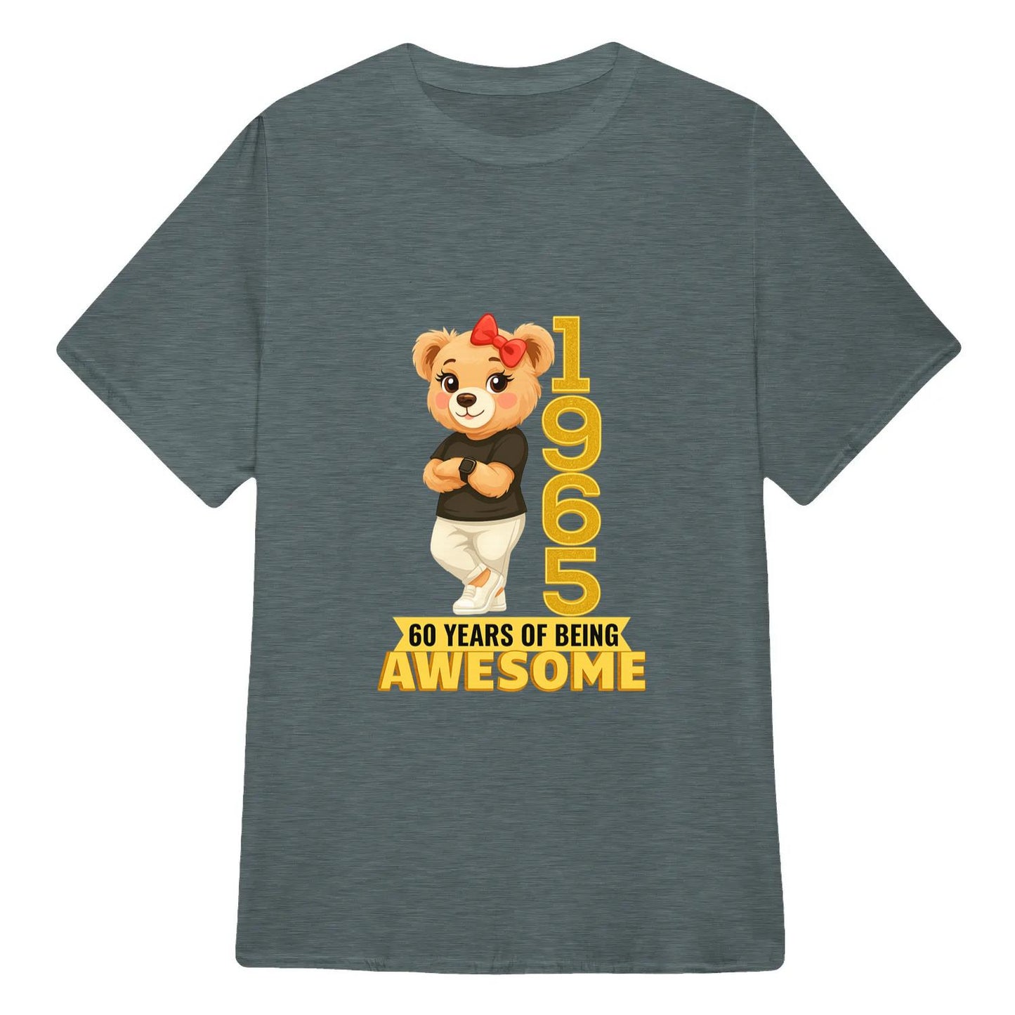Chilling Bear Birthday Gift Idea Custom Year and Age T-shirt Classic Unisex T-Shirt | 5To9Style